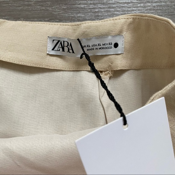 Zara Cut Out Linen Midi Skirt - Picture 12 of 13